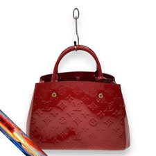 Louis Vuitton Montaigne BB Monogram Vernis Red Enamel Bag M50170