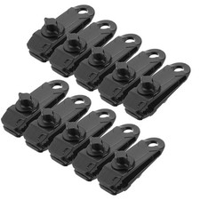 10 x Heavy Duty Reusable Tent Tarp Tarpaulin Clips Clamps Buckle Camping Tools a
