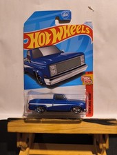    2021 Hot Wheels Blue  White '83 Chevy Silverado Then  Now 9/10        