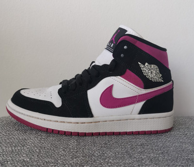 Nike Air Jordan 1 Mid ,,Cactus Flower'' MAGENTA Größe UK 3 EUR 36 (BQ6472 005)