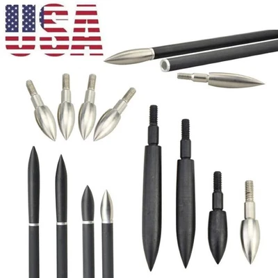WOLFMAN 12X Archery Field Points Screw Arrowheads 100-350gr Broadhead Tips Arrow Target