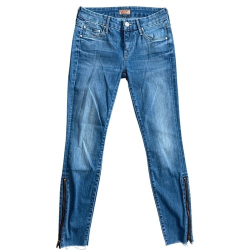 MOTHER The Looker Zip Fray Low-Rise Skinny Jeans in Home Sweet Home Size 25 - Picture 3 of 11