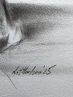 ORIGINAL “Rabbit Sketch” Artist Nat  Hodson 2025 Charcoal 8”x11.5”  NOT AN ACEO — photo 6