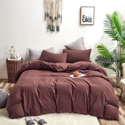 Houseri Brick Red Comforter Set Queen Purplish Red Bedding Queen Women Brick ...