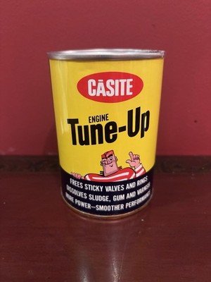 Early NOS Casite Engine Tune-up Metal Can 15oz  Hastings MI 1960's 70's Auto Car
