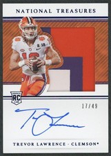 2021 National Treasures Collegiate Trevor Lawrence Rookie Auto /49