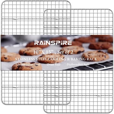 2-Pack Cooling Rack 10'' x 15'' Stainless Steel Heavy Duty Cooling Ra