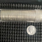 (50) 1964 ROOSEVELT DIME 90% SILVER 10 CENT LOT ROLL $5 FACE