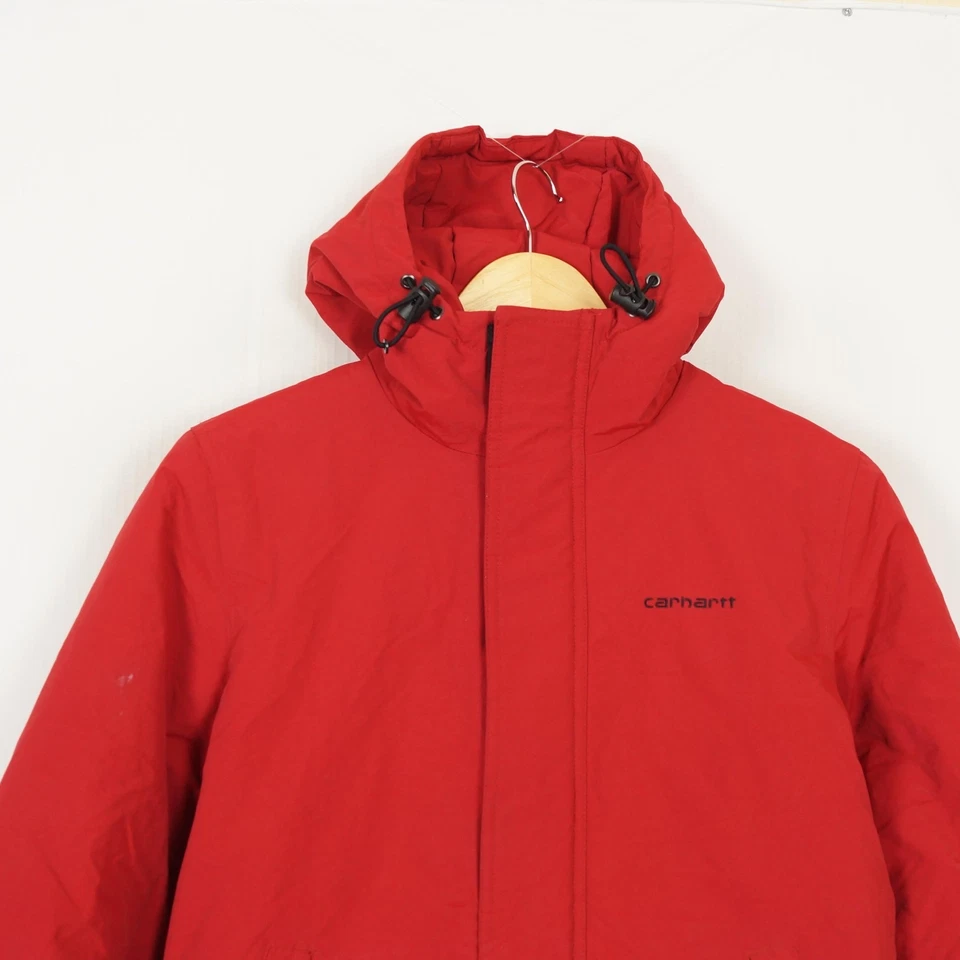 Chaqueta acolchada CARHARTT para hombre talla S con capucha aislada roja bols... - Imagen 3 de 4