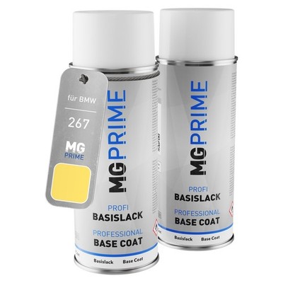 Autolack Sprühdosen für BMW 267 Dakargelb Dakar Yellow Grundlack Basislack 400ml