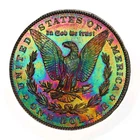 1881 S Morgan Dollar PCGS MS62 Rainbow Toned Monster Coin Best I've Owned GEM++