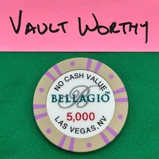 Bellagio Resort Casino - Las Vegas NV - Torneo Poker Ficha 5000 NCV - 1 Ficha