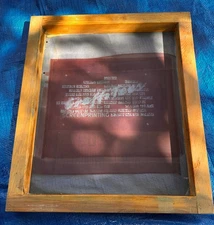 Vintage Silk Screen Printing Frame. Wood, , 21.75" X 18.75" Outside Measurement