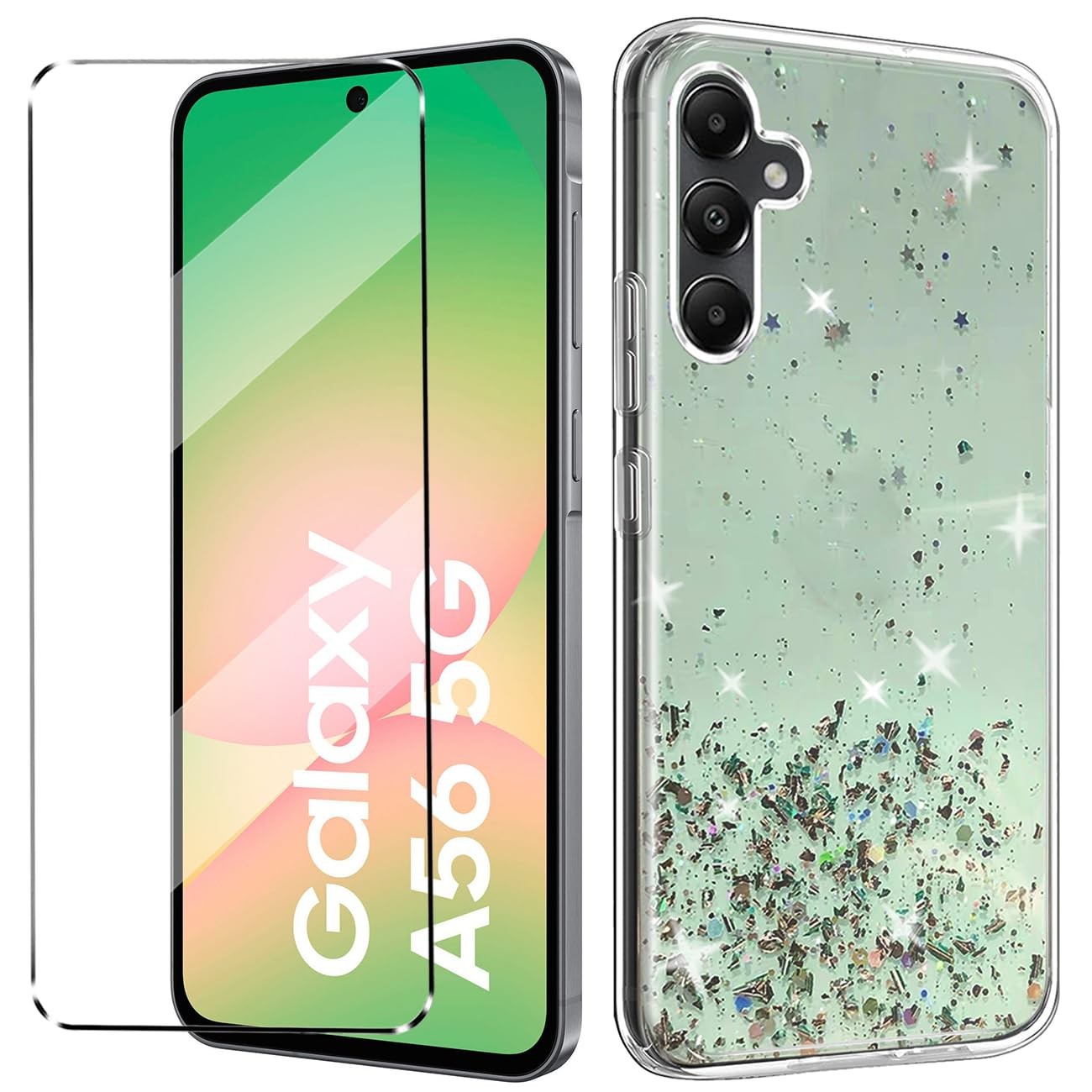 Glitter Bling Case Cover Compatible with Samsung Galaxy A56 / A36 5G Green