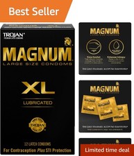 Gold Standard Magnum Large Size Condoms - 12 Pack for Enhanced Sensitivity