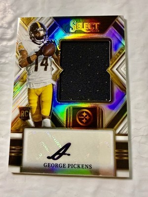 2022 Select George Pickens Jumbo Rookie Patch Auto White Prizm /75  RPA  #JRS-GP