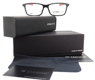 TAG Heuer Brille 140 TH 0518 001 54-16 Square Black Noir Mat Avant Garde Urban 7