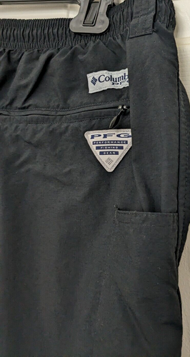 Columbia Rapid Rivers Shorts Mens Large Omni-Shade UPF 50 Sun Protection Black - Picture 7 of 12