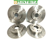A4 B8 1.8TFSi 2.0TDi/TDIe 11- Dimpled Grooved Front & Rear Brake Discs