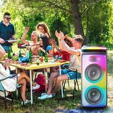 Karaoke Machine 8'' Subwoofers Rechargeable RMS 200W to 650W Peak Indoor Outdoor
