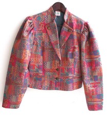 Ladies' traditional anchor/jacket red colorful patterned size 42 by A. Hillebrand