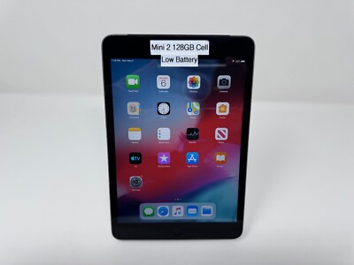 Apple iPad Mini 2. 128GB, Wi-Fi + Cellular, Space Gray, 7.9in - Low Battery