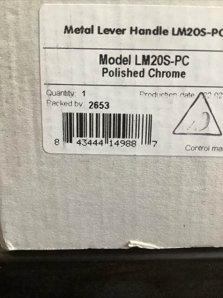 Mango de palanca de metal Graff en cromo pulido LM20S-PC E5 Foto 3 de 4