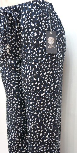 Vince Camuto Blue Wide Leg Printed Drawstring Casual Soft Pants Women's XS - Picture 5 of 6