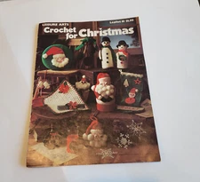 Leisure Arts Crochet for Christmas Leaflet 81 Santa Stocking Snowmen Ornaments