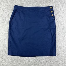 Lauren Ralph Lauren LRL Skirt Women 6 Pencil Skirt Knee Length Pockets Buttons 