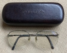 Vintage Stetson 188/194 Eyeglasses Half Rim Metal Frame Zyloware 058 55-19 Case