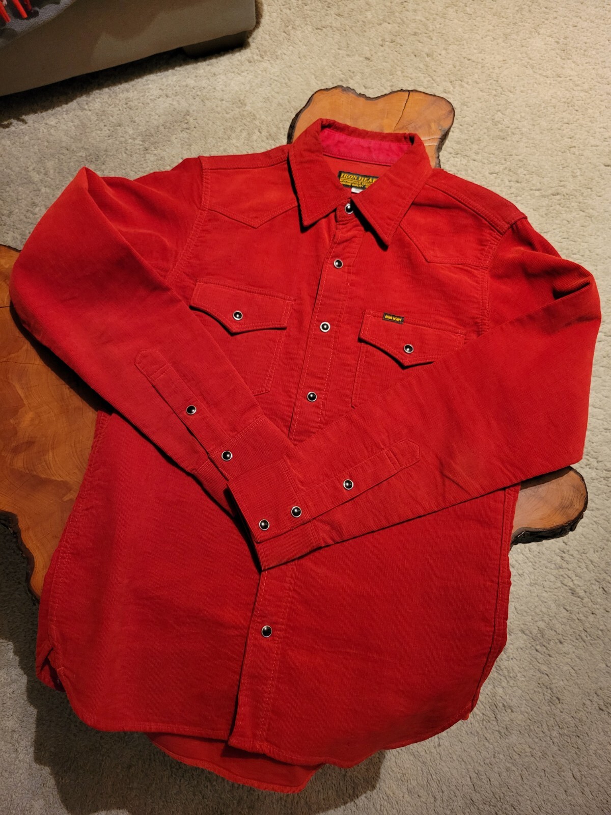 Iron Heart Corduroy Western Shirt Size Small Gem