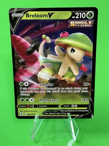 ⭐⭐⭐Pokémon Breloom V Fusion Strike Ultra Rare 006/264 NM!!!⭐⭐⭐