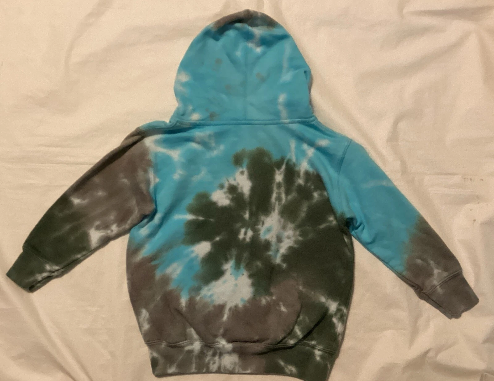 VETEMENTS Felpa con cappuccio RABBIT SKINS taglia 4 unisex tinta cravatta blu grigio 60% lettino 60% poli