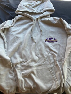 Alpha Kappa Lambda Sand Hoodie Hoody Hooded w/Embroidered Letters sz 2XL
