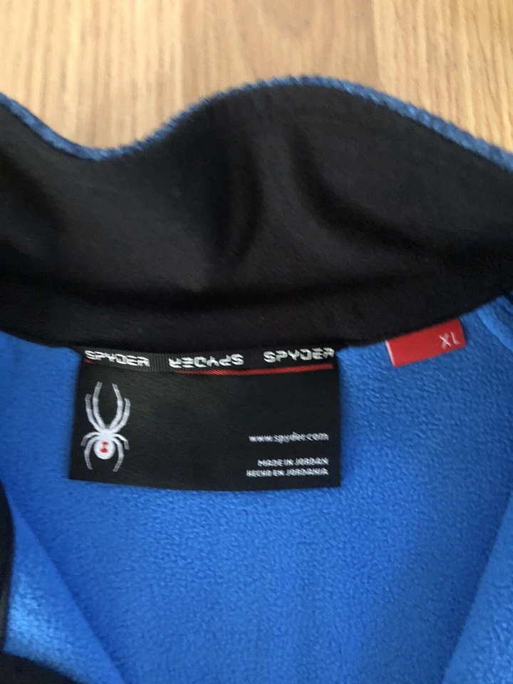 SPYDER Outbound 1/2 Zip Pullover Core Sweater Mens Size X-LRG Blue/Black/Orange - Image 3 of 4