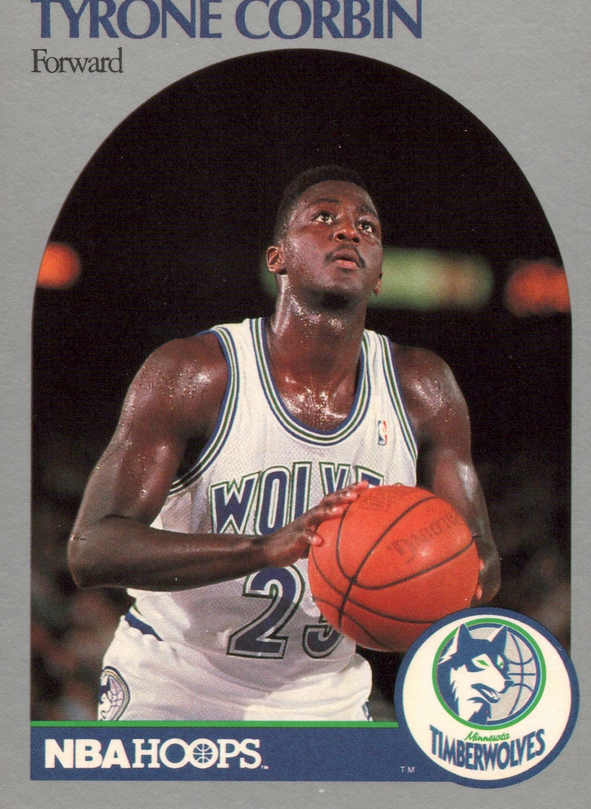 1991 Hoops 100 Superstars # 59 Tyrone Corbin Minnesota Timberwolves