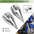 Chrome Spike Front Axle Nut Covers For Harley Electra Road Glide King FLHR FLTR