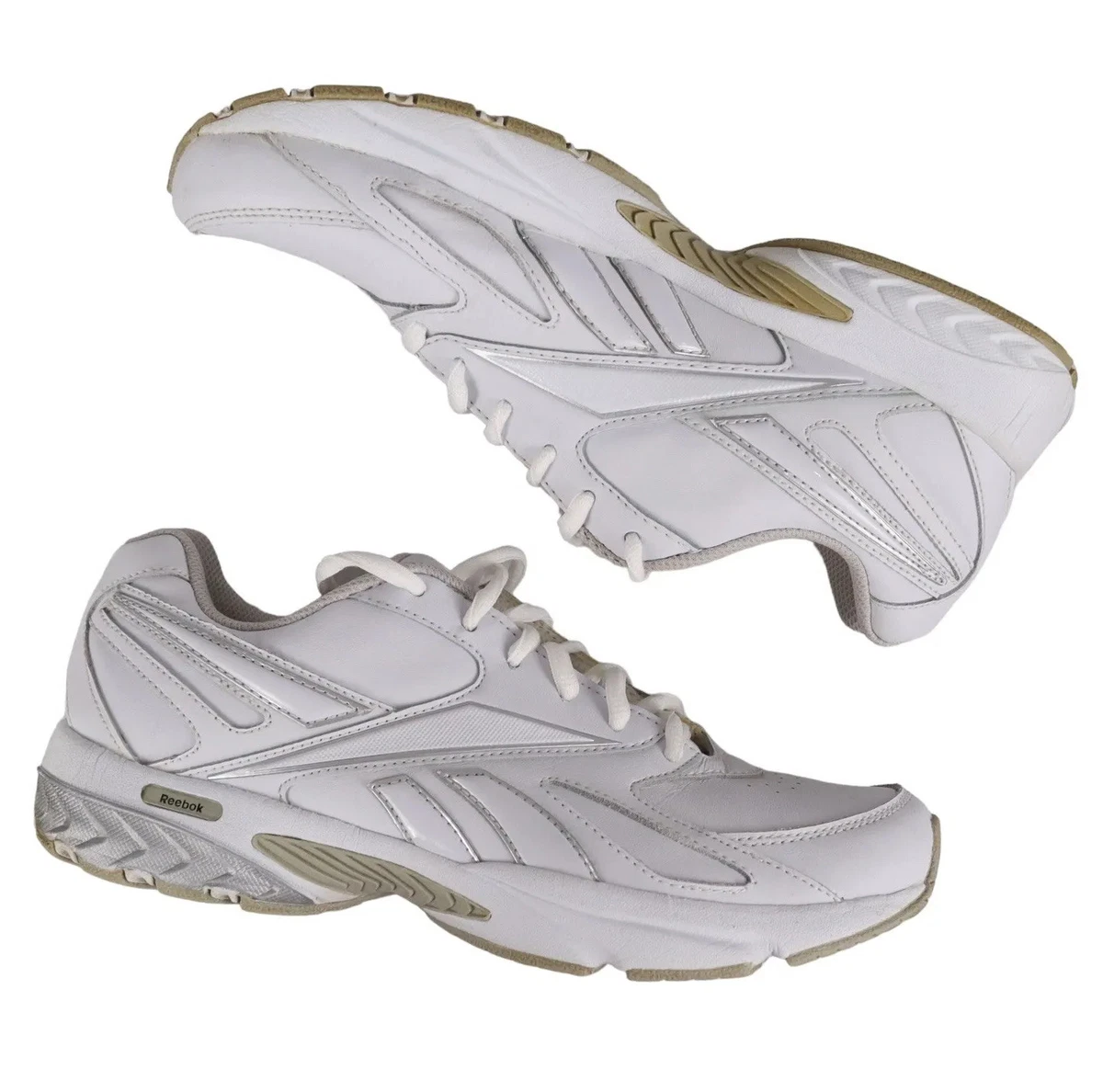 Reebok Walk Ultra IV DMX Max White Leather Low Top Shoes Women s