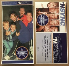 Justin Timberlake NSYNC Rare DOUBLE SIDED PROMO POSTER FLAT of 1998 CD USA 12x24