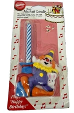 Vintage Wilson Musical Clown Birthday Candle Plays “Happy Birthday” NIP