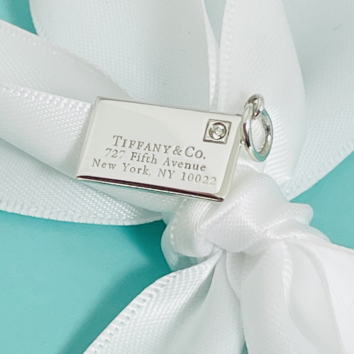 Tiffany Notes Diamond Envelope Letter Pendant or Charm 727 Fifth