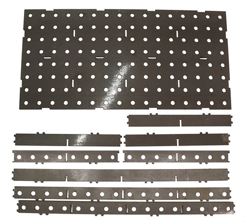 Bausatz Schweißtischplatte 800x400x50mm Stahl lasergeschnitten 16mm Lochsystem - Bild 2 von 4