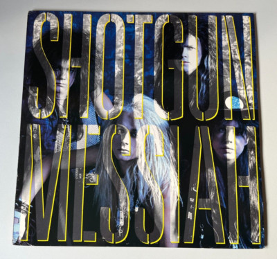 SHOTGUN MESSIAH LP stencil insert!! Relativity 1989 lyric innersleeve Hard Rock