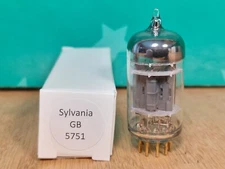 Sylvania Gold Brand GB 5751 NOS Test Gold Pin Triple Mica Vacuum Tube #EC32