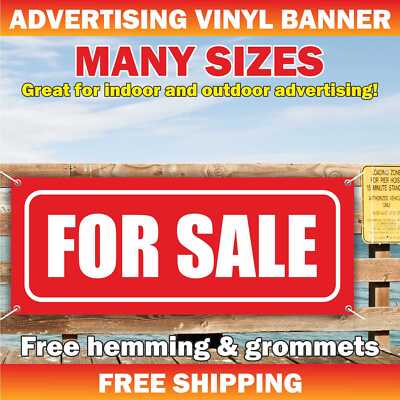 FOR SALE Advertising Banner Vinyl Mesh Sign Rental Space Rent Lease Realtor