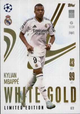Champions League EXTRA 24/25  LE2 Kylian Mbappe White Gold Limited Edition