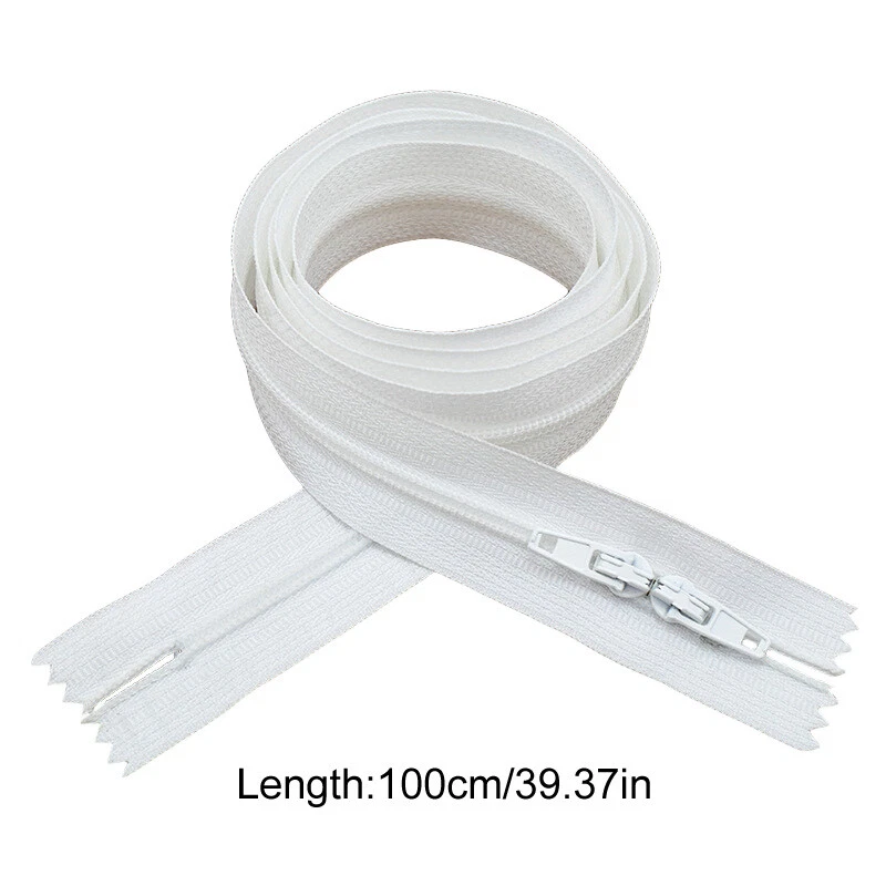3# Invisible Zip Concealed Nylon Zipper 100cm 120cm 150cm 180cm Replacement LOT - Image 4 of 4