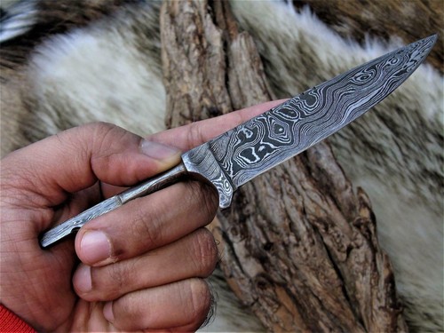 Damast Klingen Bayerische Nicker handgeschmiedet mit Kropf+Scheide 4168 - Bild 9 von 12