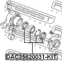 FEBEST DAC35620031-KIT Radlagersatz für SUZUKI - Bild 2 von 2